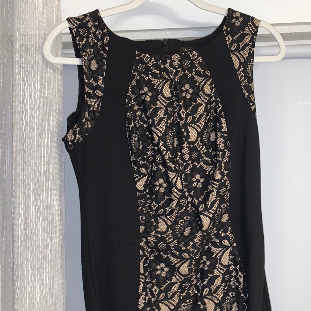 Dalia size 8 black and nude lace dress